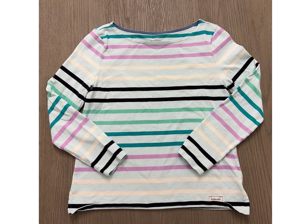 Talbots Multicolor Striped Long Sleeve Boatneck Top Women’s Medium